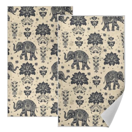 Toallas de cocina de microfibra de gofre absorbentes para decoración navideña 2