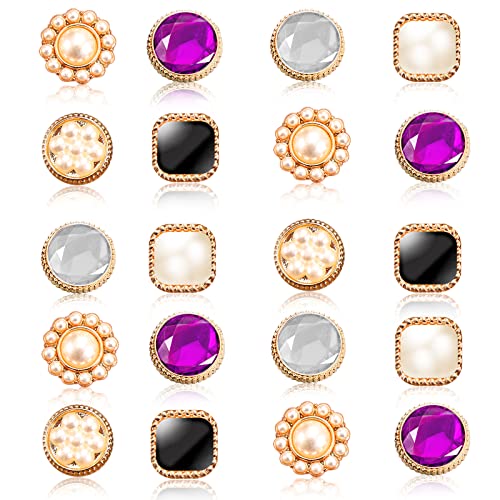 20 dijes para zapatos, decoración de sandalias Crocs con perlas de cristal sintético diamantes brillantes flores de amor decoraciones para niños y niñas fiesta de Navidad regalo de cumpleaños Cover