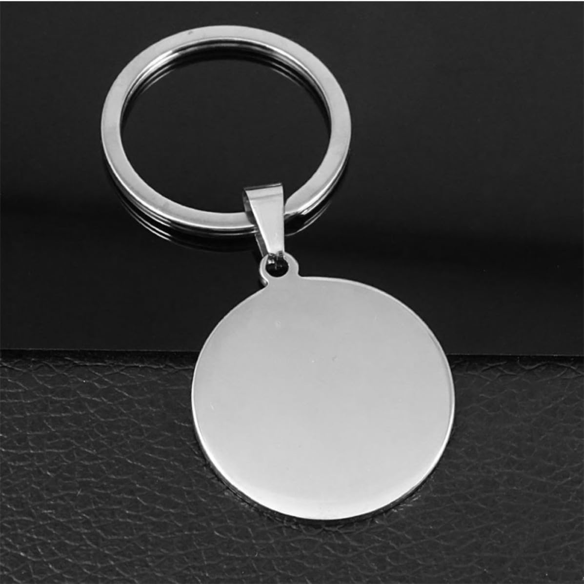 balacoo 10pcs Stainless Steel Keychain Blank Tag Ring for Engraving image 2