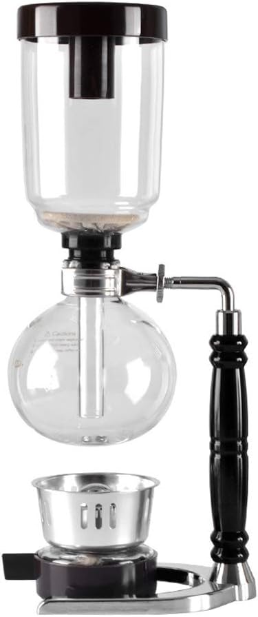 Coffee Machine, Glass Technica Syphon Coffee Maker For Home Office Coffee Shop Kitchen and Other Office Spaces (Black)
