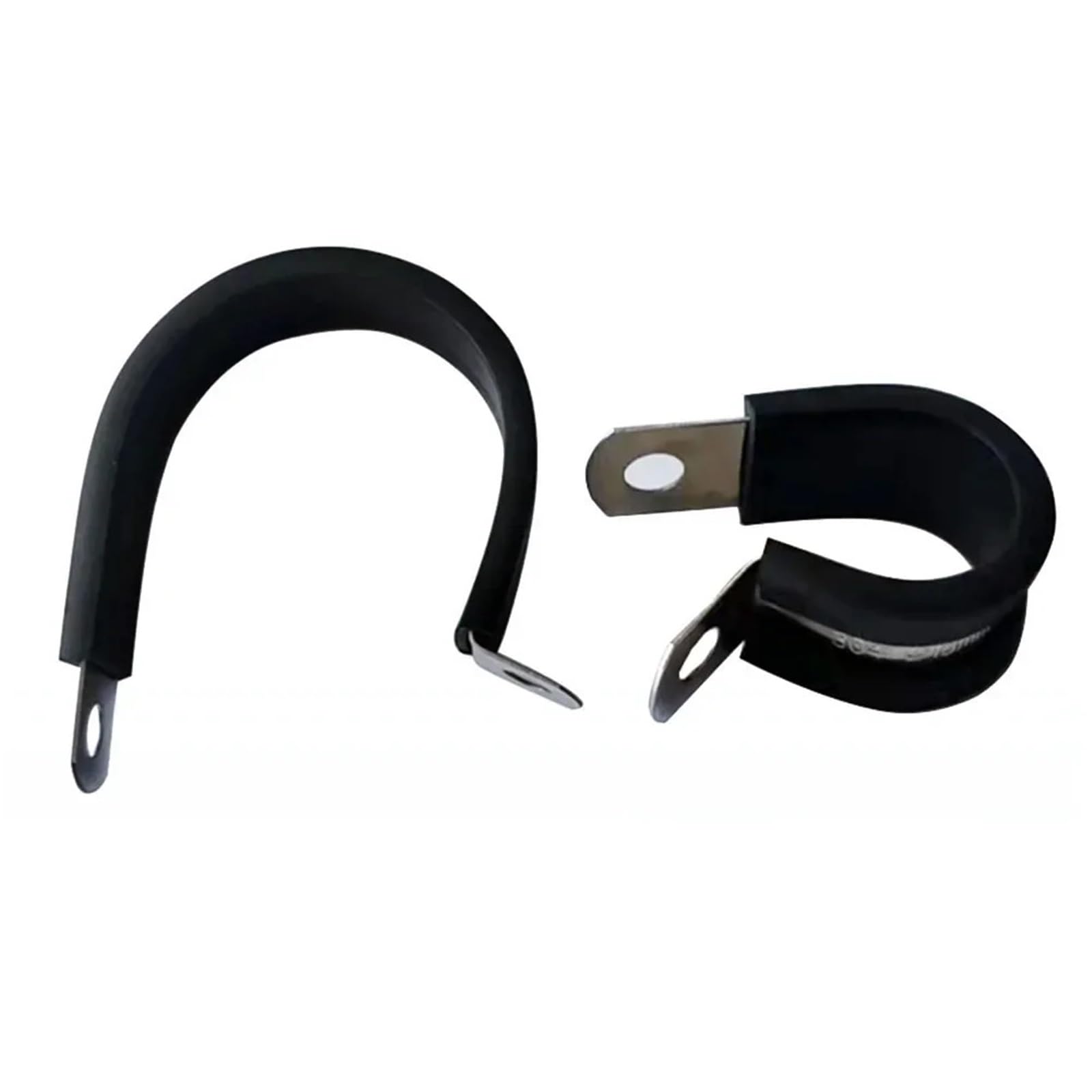 Clip a P in acciaio inox, con rivestimento in gomma, fascette per cavi, per hardware domestico