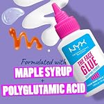 NYX Professional Makeup The Face Glue Primer, Primer Adhérent, Avec ACIDE POLYGLUTAMIQUE pour Hydratation & SIROP D'ÉRABLE pour Adhérence, Hydratation & Tenue de Maquillage jusqu'à 24 heures