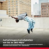 SanDisk Extreme PRO SDHC UHS-II Speicherkarte V90 256 GB (300 MB/s, 8K-, 4K- und Full-HD-Videoaufnahmen, RescuePRO Deluxe, stoßsicher, temperaturbeständig, wasserdicht und röntgensicher) – Ansicht 3
