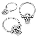 Nipple Ring Skull Bead 316l Surgical Steel Captive Bead Ring Pair HO2748