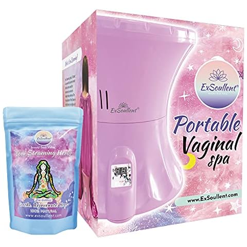 ExSoullent V Steaming Seat Kit, Electric Steam Seat Set for Natural Feminine Self-Care at Home, Includes Zen Goddess Blend V Steaming Herbs (2 Ounces) Cover