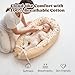 Baby Lounger - Newborn Lounger Cover Months 0-12 Months, Baby Lounger Cover Breathable & Soft Baby Nest Cover Co Sleeping Babies Essentials Gifts, Portable Infant Lounger Baby Floor Seat Rainbow