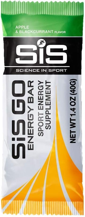 SCIENCE IN SPORT Energy Bar, 26g Carbohydrate Endurance Snack Bar, 4.5g Protein, Made with Real Dried Fruit & Oats, Easy to Digest, Energy Loading Between Meals, Convenient for Fueling During Training or Racing, Apple & Blackcurrant - 20 Pack