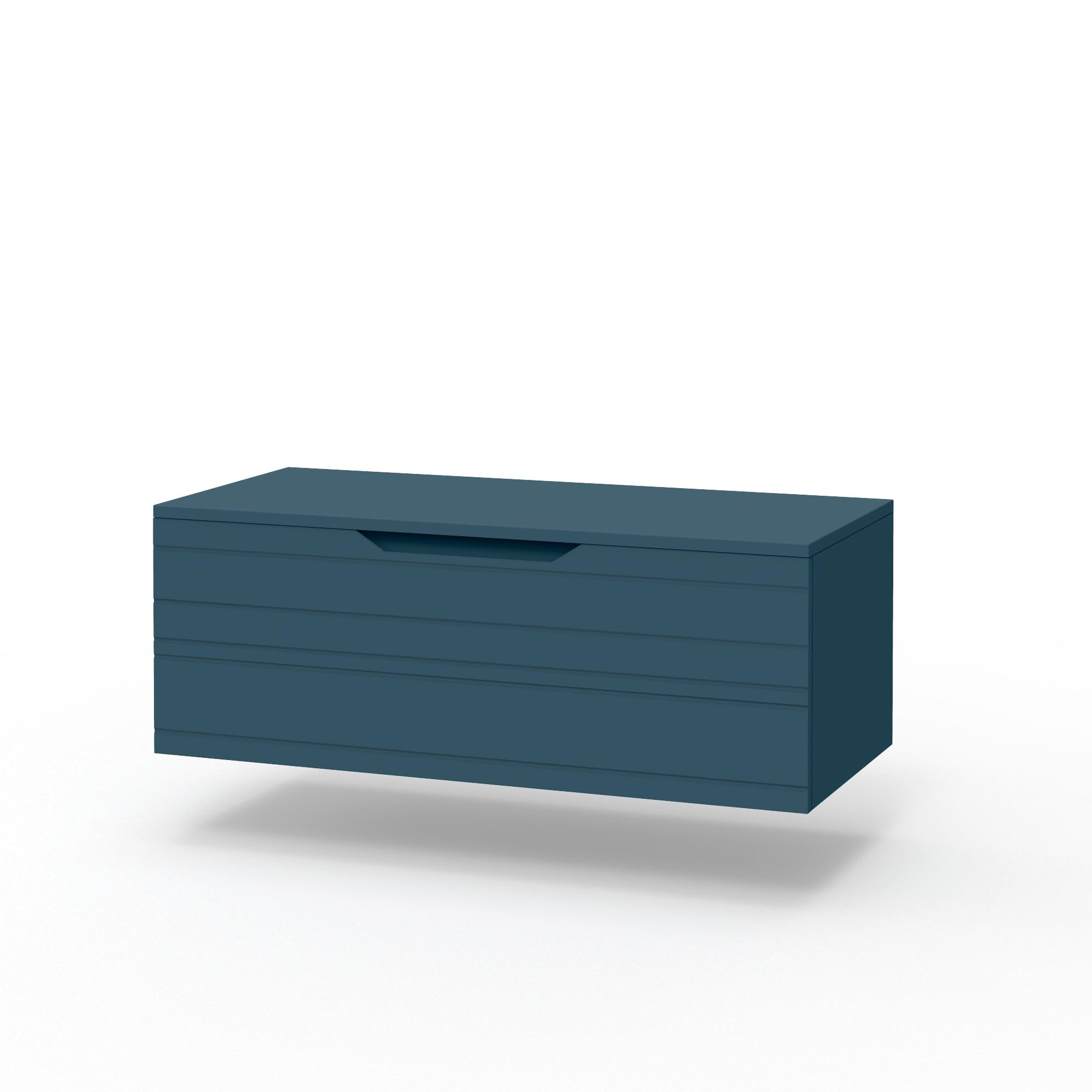 AQA DESIGN accessori casa base con top 1 cestone, top di copertura, nr1 cassetto con scorrimento e chiusura soft close, maniglia a gola, utilizzabile - Bianco - 80x45x37 cm