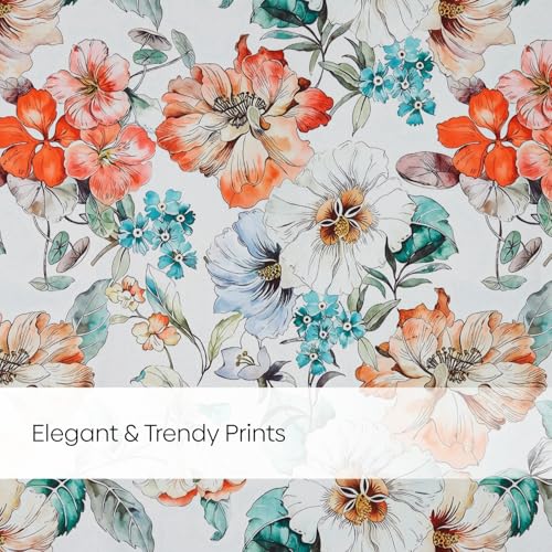Image of haus & kinder Blackout Window Curtains 5 Feet Long Pack of 2 Window Curtains, 5 Feet Curtains for Window, 100% Room Darkening (Floral Cascade, 114x152 CM)