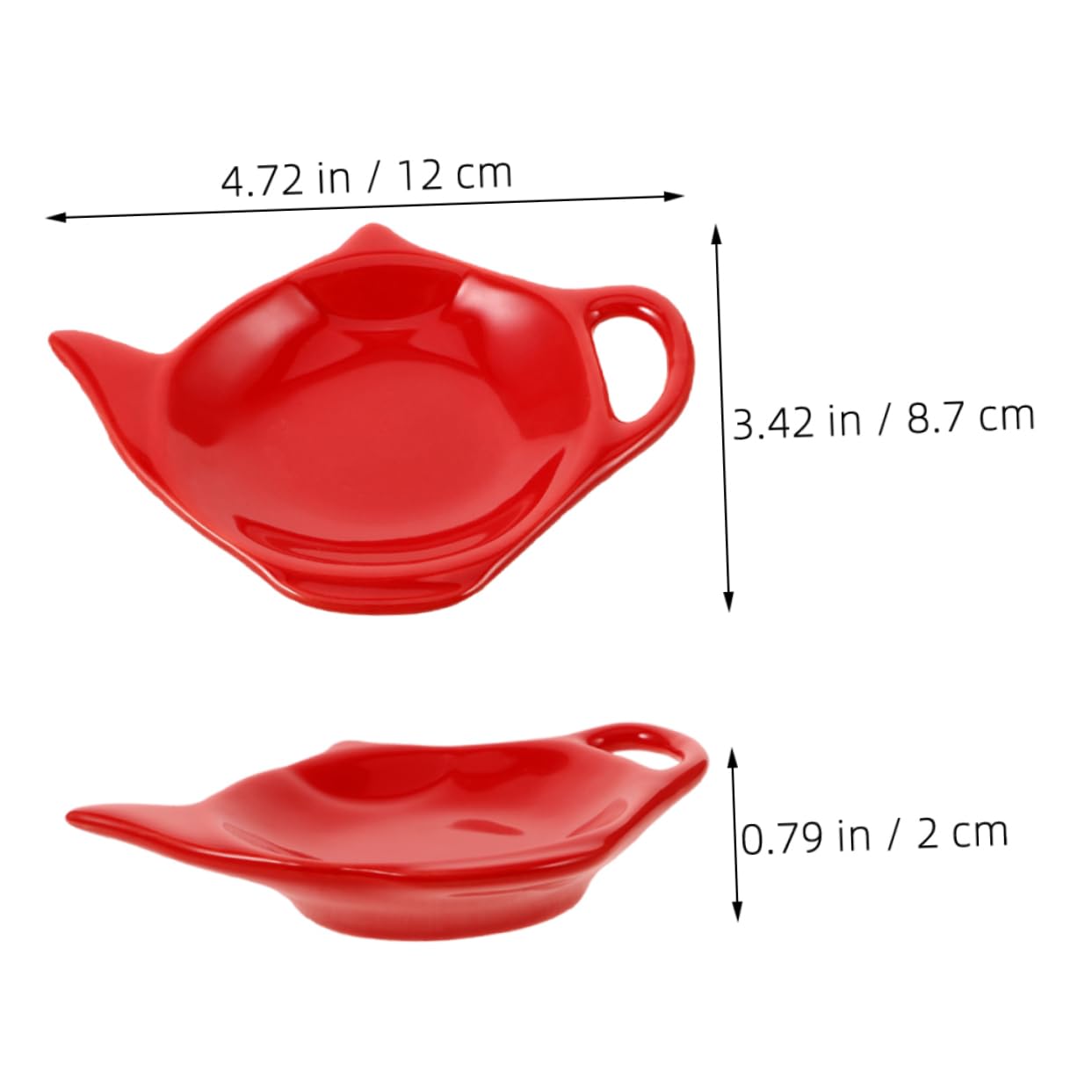Healifty Elegant Porcelain Tea Bag Tray Reusable Tea Bag Container Countertop Coaster