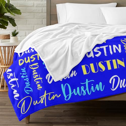 Personalized Blankets for Kids with Names Customized Blankets with Name for Adult Custom Blanket Gift for Birthday Christmas Valentines Day Gift
