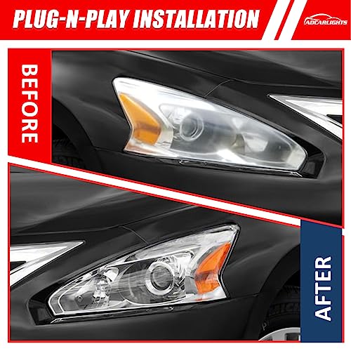 image for ADCARLIGHTS 2013 2014 2015 Nissan Altima Headlight Assembly for 2013-2