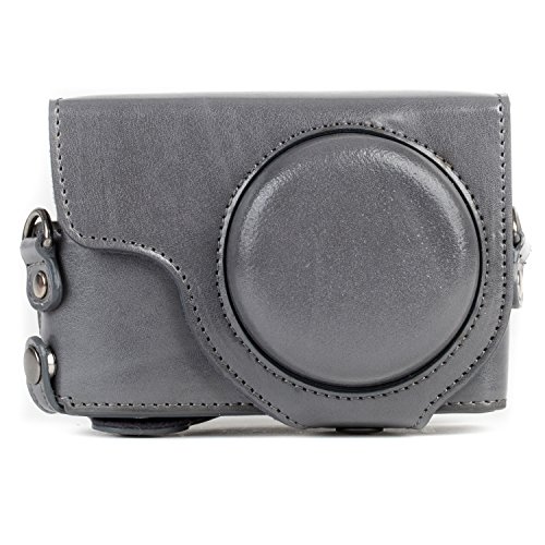 Funda de cuero MegaGear para cámara Panasonic Lumix gris miniatura 2