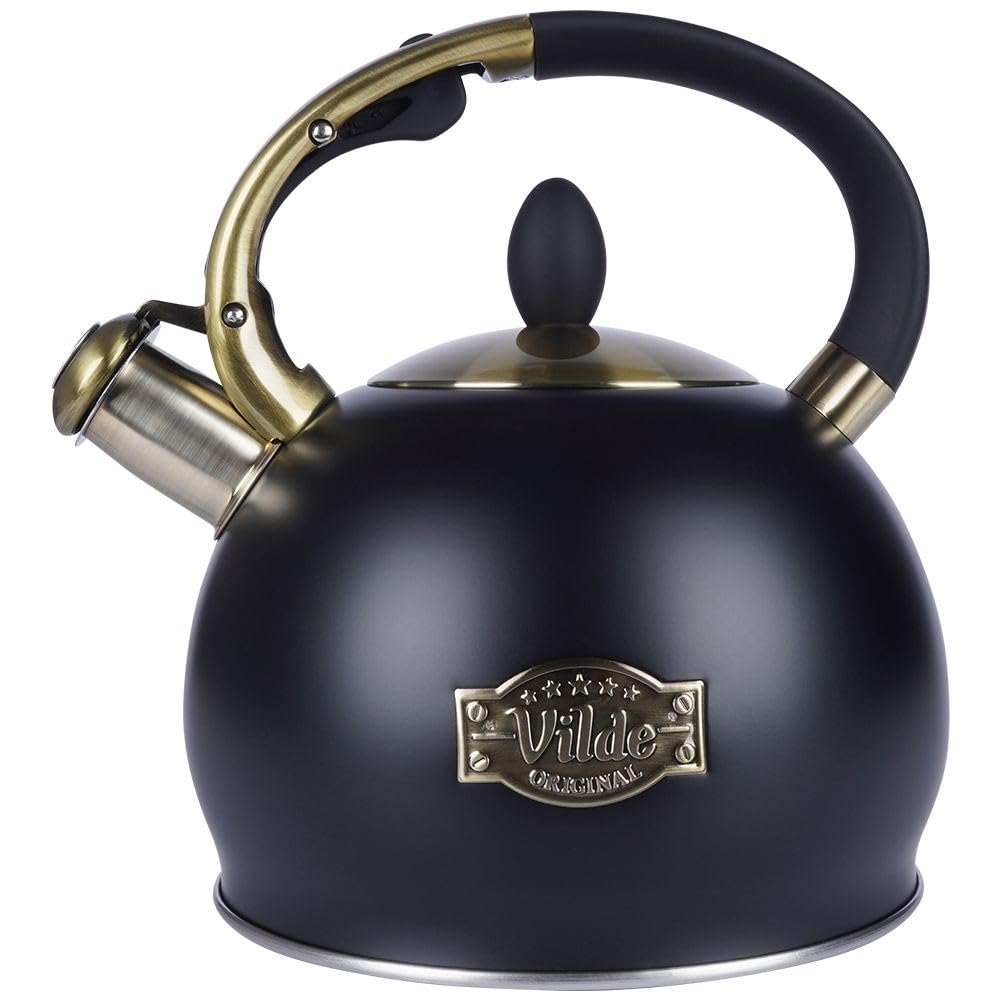 Hervidor de agua, hervidor de agua, hervidor de agua de acero inoxidable, negro, 3 L