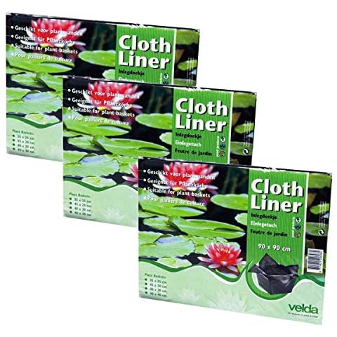 velda Cloth Planting Basket Liner 90 x 90cm (3 Pack) Cover