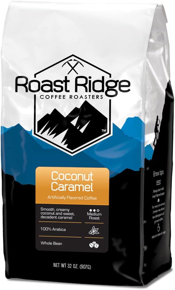 Roast Ridge Whole Bean Coffee, Medium Roast, Coconut Caramel, 2 lb.