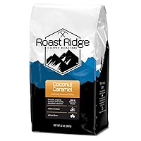 Vista 1 de Roast Ridge Café en grano entero, tostado medio, caramelo de coco, 2 libras.