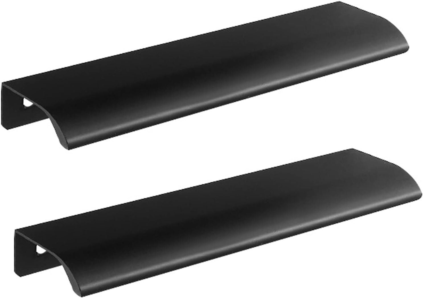 SBZIOJHDR Door Handle, Aluminum Alloy Cupboard Concealed Handles Finger Edge Pull Drawer Furniture Knobs Black 2 Pieces(Overall Length 500mm)