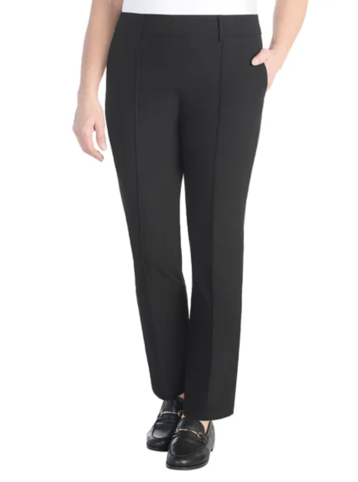 Hilary Radley Womens Pull-On Pant with Built-in Tummy Control Panel