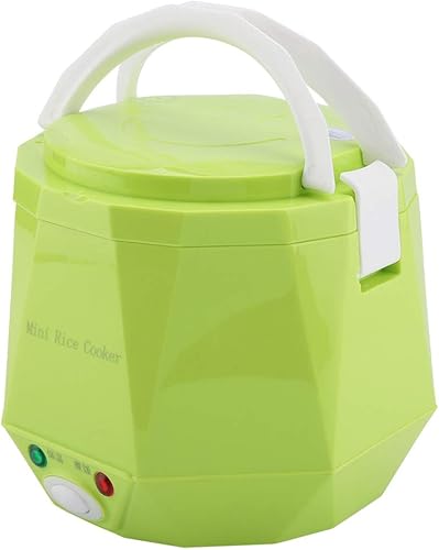 Miniatura 8 de Arrocera eléctrica, vaporizador de alimentos portátil para auto, camión, mini olla de arroz de viaje, 12 V, 100 W, 1.3 L (verde)