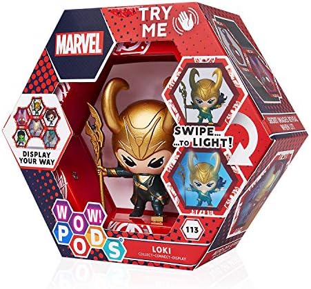 WOW! PODS Marvel Avengers Collection - Venom | Superhero Light-Up Bobble-Head Figure | Official Marvel Collectable Toys & Gifts | Number 206 in Series, Black