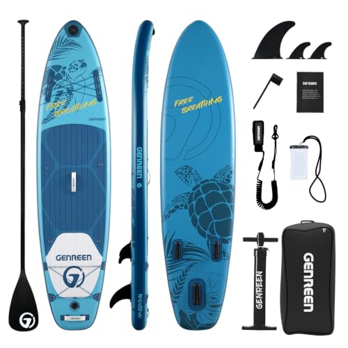 Image of Inflatable Stand-Up Paddle Boards - Available 32 inch /33 inch /34 inch Widths Inflatable Paddle Board with SUP Accessories, Camera Mount, Basic All-Around SUP Board for All Skill Levels, Up to 450lbs