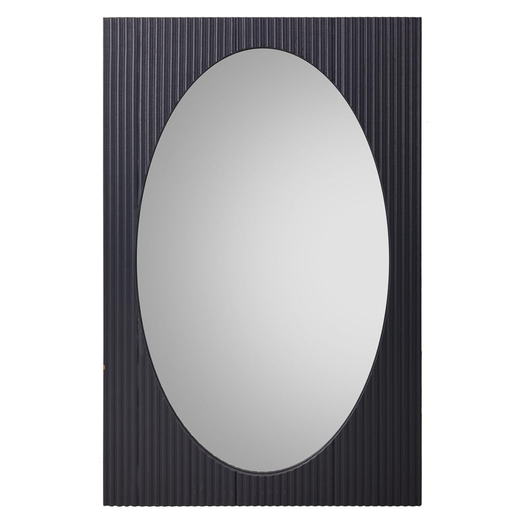 WANDERLUST DECO Espejo de Madera Gris Oscuro 50x2.5x80