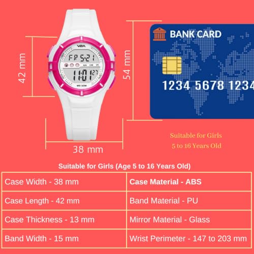 Image of V2A Kids Watch - Waterproof Multi-Functional Digital Sports Watch for Ages 5-13, 30M Water Resistance, Gift for 5-10 Year Olds