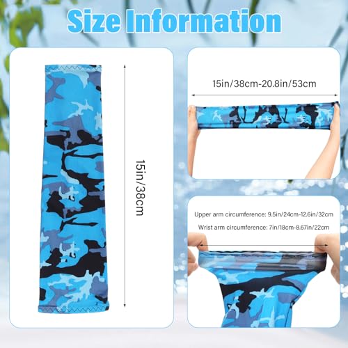 10 Pairs UV Sun Protection Arm Sleeves Unisex Arm Sleeves Ice Silk Cover Cooling Sleeves for Men Women2