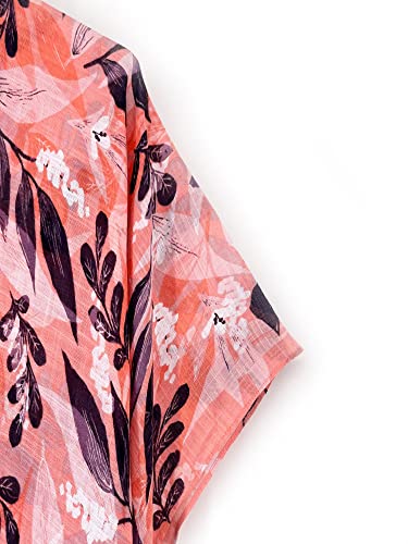 Image of Spicy Sandia Kimonos for Women Floral Beach Cover Up Loose Swimsuit Bathing Suit Coverup Cardigan for Summer Swimwear