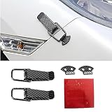 Kewucn 2 PCS Car Bumper Clip Hasp, Durable Carbon Fiber Auto Bumper Security Hook Lock Clips, Universal Quick Release Front Rear Bumper Trunk Fender Fasteners Clip Kits (Carbon Fiber Black, L)