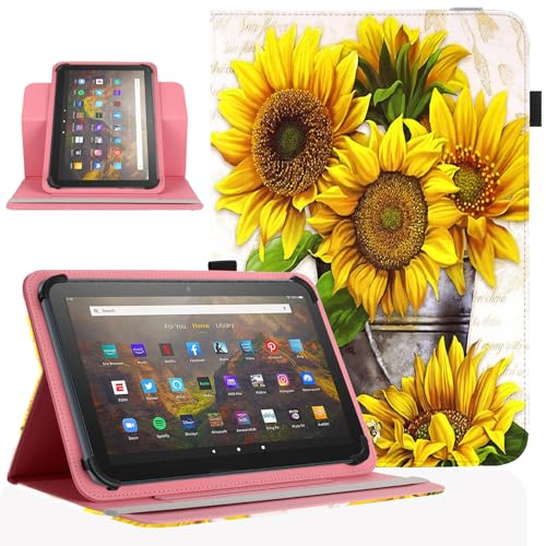 Étui pour tablette Android 11 motif tournesol compatible écran tactile 10.5 11 11.5 pouces