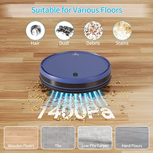 Robot Vacuum and Mop Combo, 2 in 1 Robot Mop and Vacuum, Robotic Vacuum Cleaner with WiFi/App, 2000Pa Suction, 230ML Water Tank, Self-Charging, Slim, Ideal for Hard Floor, Low Pile Carpet, Pet Hair - Image 3