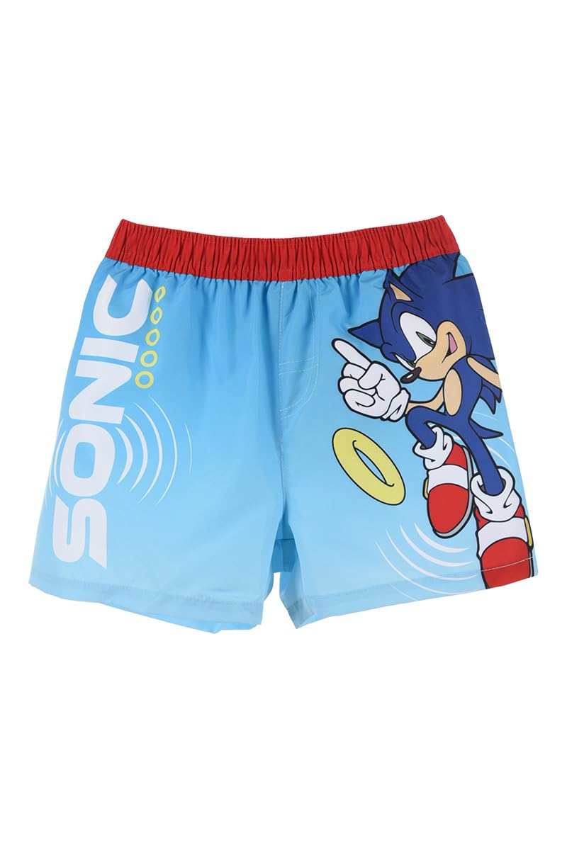 Sonic the HedgehogBañador para Niño, Sonic Bermudas Shorts de Baño, Bañador de Natación Infantil, Tallas 3 a 8 Años