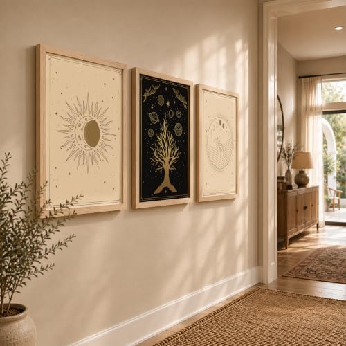 Image of NoWorries Wall Paintings for Home Decoration | Set of 3 Modern Framed Posters for Living Room, Bedroom & Office | Stylish Wall Art for Interior Decor (Art-11, 17x25inch)