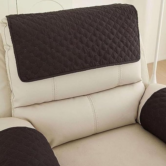 Cubierta del brazo de sofá antideslizante con protector de reposacabezas 3