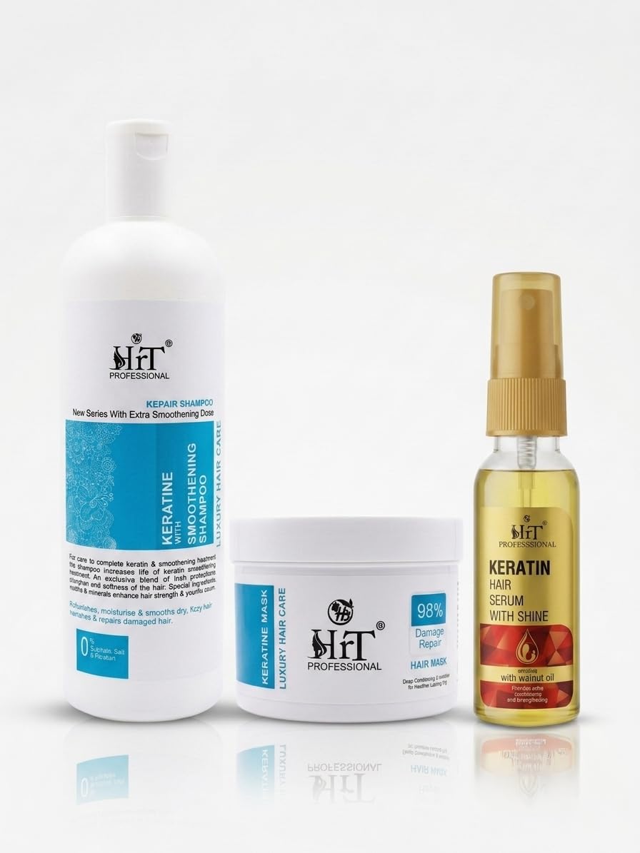 Professional Ultimate Keratin Repair Trio - Shampoo (500ml), Hair Mask (98% Damage Repair), and Walnut Hair Serum - Complete Salon-Quality Haircare Kit for Intensely Smoother, Stronger, and Shinier Hair-picture-13