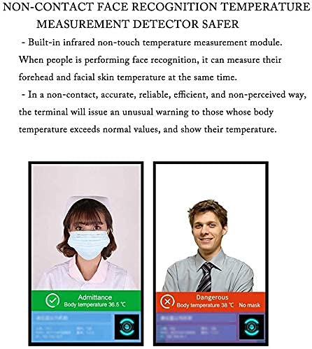 Kiosco de medición de temperatura con reconocimiento facial de 8 pulgadas, sistema de asistencia y gestión de visitantes miniatura 4