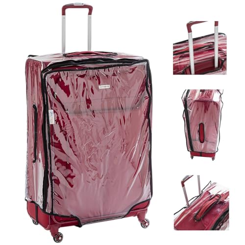 BLASANI Luggage Protector Suitcase Clear PVC Waterproof TSA Aproveed Cover Fits Most (26"~27") Bags