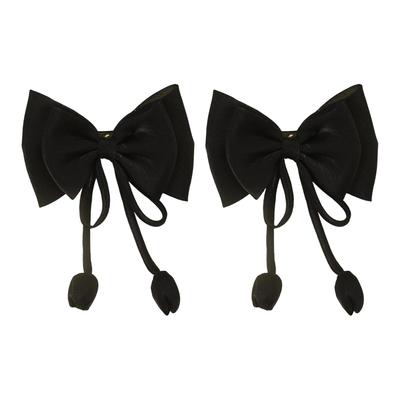 Elnwnnkc Black Curtain Tiebacks Sweet Bows Window Curtain Bind Clips Decorative Curtains Holdbacks Drapery Holdbacks Home Decors Decorative
