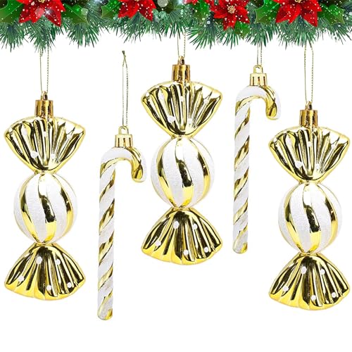 18 Stück Zuckerstangen Weihnachten Deko Weihnachtskugeln...