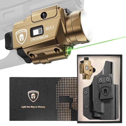 WARRIORLAND 800-Lumen FDE MA1 Pistol Laser LED Light & Holster Combo, Fit for Taurus G3C/G2C/G3C Toro / /Millennium G2 PT111/PT140, Magnetic USB Rechargeable | Screen Power Status