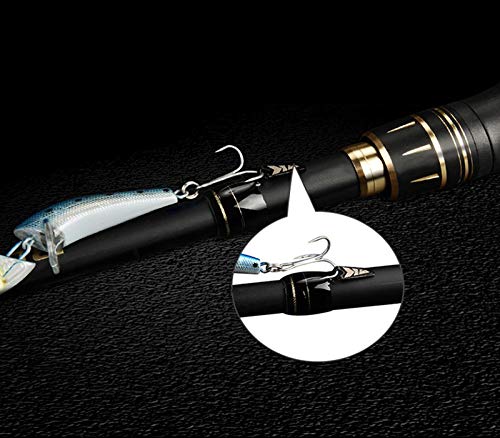 hengel Carbon Spinning Casting Rod M, MH vermogen ultralight telescopische hengel 2.03m, 2.16m, 2.21m, 2.28m-black_Spinning (2,44 m-H) Hengel (Color : Black, Size : Casting (2.44m-H)) - Image 7