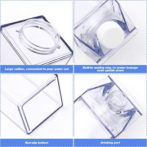 Cabilock 500ML Carton Water Milk Bottle Water Cup Clear Transparent Plastic Bottle Juice Bottle Empty Milk Drink Container 1pcs