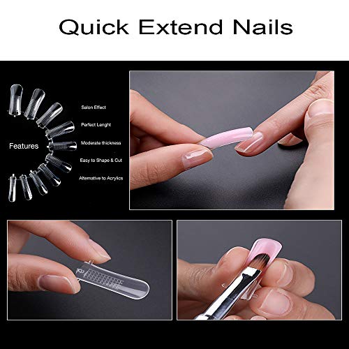 IKAAR Nageldesign-Sets 100 Stück Poly Gel Nagelverlängerungen Kit, Künstliche Nägel Tipps Nagelspitzen Falsche… – Bild 5