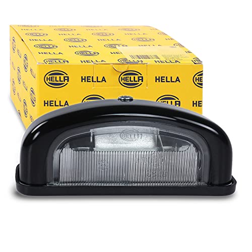 HELLA 2KA 012 271-041 Luce targa, LED, 24/12V, Montaggio, esterno/avvitato, colore diffusore luce cristallino, Cavo 500mm, Spina QUICK LINK, Esterno, Quantità 1