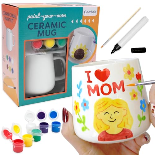 goldentime DIY Mug Painting Kit for Adults & Kids...