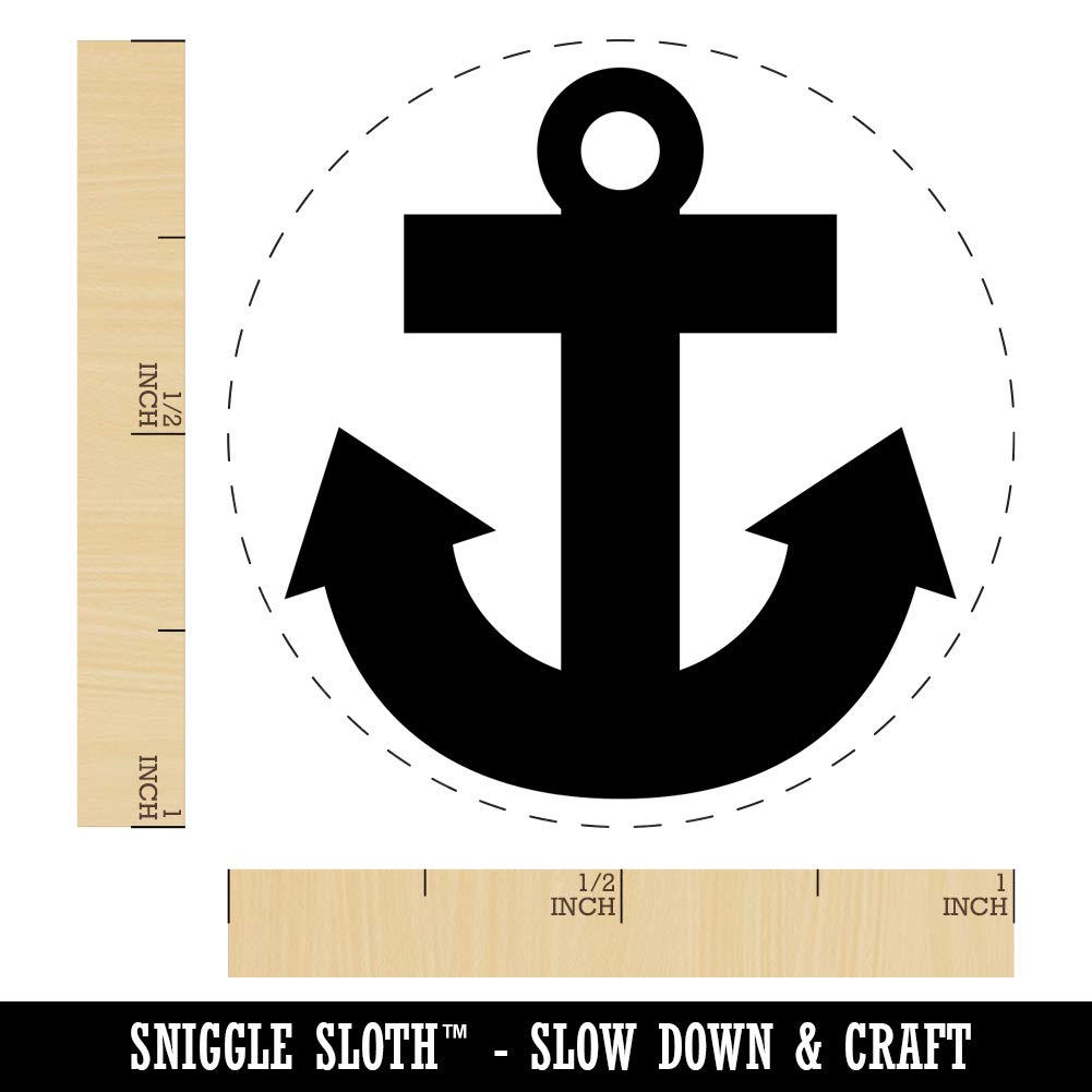 Boat Anchor Nautical Rubber Stamp for Stamping Crafting Planners - 1 Inch Medium