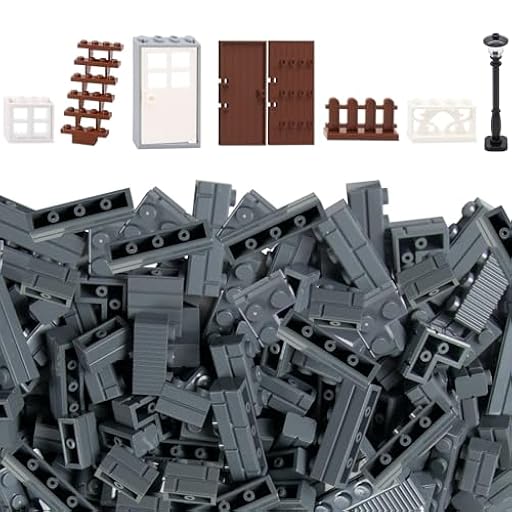 Cabeeskii 337 Piezas de Ladrillos de Perfil de mampostería, Bloques de Ladrillos de Pared de construcción, Juegos de Vallas de Puertas de Ventanas, Piezas de Juguete, compatibles con Las Principales | Ya disponible en tu tienda friki favorita! En mundofriki.es!