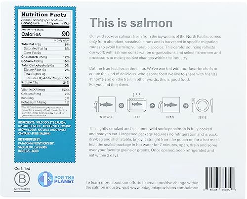 Patagonia Provisions Original Wild Sockeye Salmon, 6 Oz #TOP1